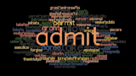 meaning of admit|synonym of admit.